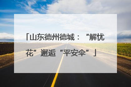 山东德州德城：“解忧花”邂逅“平安伞”