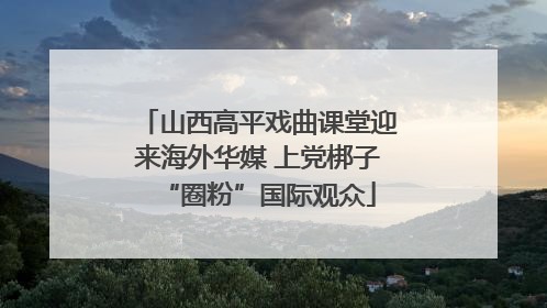山西高平戏曲课堂迎来海外华媒 上党梆子“圈粉”国际观众