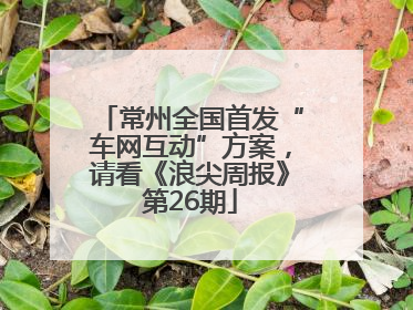 常州全国首发“车网互动”方案，请看《浪尖周报》第26期