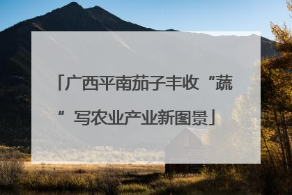 广西平南茄子丰收“蔬”写农业产业新图景