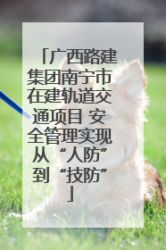 广西路建集团南宁市在建轨道交通项目 安全管理实现从“人防”到“技防”