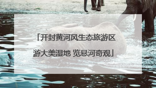 开封黄河风生态旅游区 游大美湿地 览悬河奇观