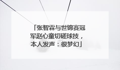 张智霖与世锦赛冠军赵心童切磋球技，本人发声：很梦幻