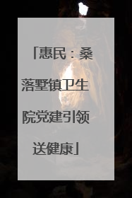 惠民：桑落墅镇卫生院党建引领送健康