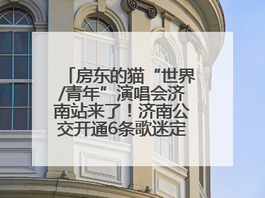 房东的猫“世界/青年”演唱会济南站来了！济南公交开通6条歌迷定制专线