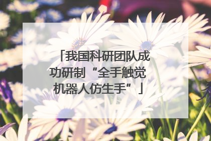 我国科研团队成功研制“全手触觉机器人仿生手”