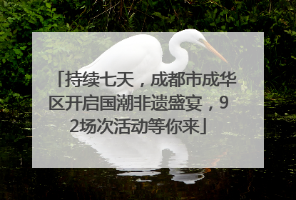 持续七天，成都市成华区开启国潮非遗盛宴，92场次活动等你来