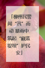 柳州民警闻“汛”而动 暴雨中筑起“藏蓝堤坝”护民安