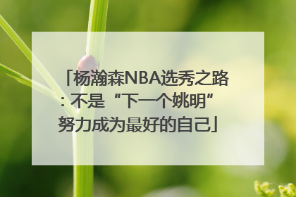 杨瀚森NBA选秀之路：不是“下一个姚明” 努力成为最好的自己