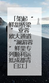 架起“鲜甜桥梁” 亚蓉欧大通道“澜湄蓉”鲜果专列顺利运抵成都青白江