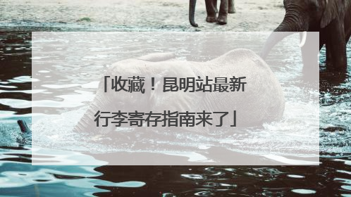 收藏！昆明站最新行李寄存指南来了