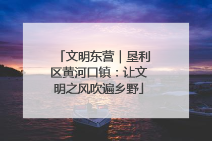 文明东营｜垦利区黄河口镇：让文明之风吹遍乡野