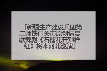 新疆生产建设兵团第二师铁门关市原创情景歌舞剧《石榴花开别样红》将来河北巡演