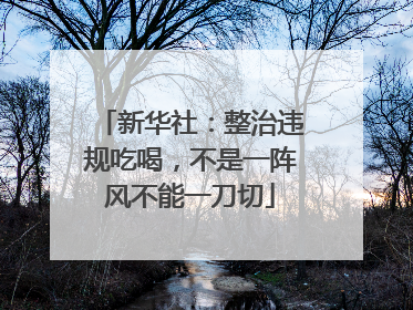 新华社：整治违规吃喝，不是一阵风不能一刀切