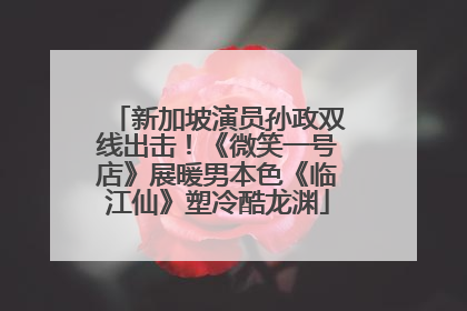 新加坡演员孙政双线出击！《微笑一号店》展暖男本色《临江仙》塑冷酷龙渊