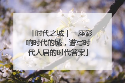时代之城｜一座影响时代的城，谱写时代人居的时代答案