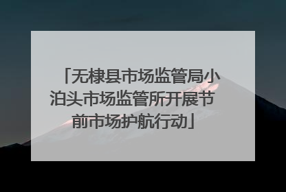 无棣县市场监管局小泊头市场监管所开展节前市场护航行动