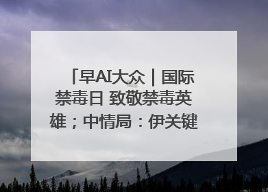 早AI大众｜国际禁毒日 致敬禁毒英雄；中情局：伊关键核设施被摧毁