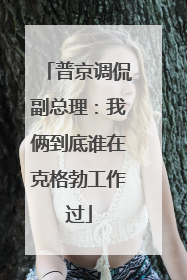 普京调侃副总理：我俩到底谁在克格勃工作过