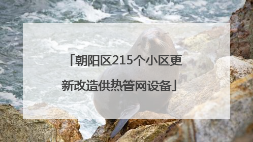朝阳区215个小区更新改造供热管网设备