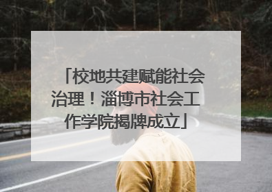 校地共建赋能社会治理！淄博市社会工作学院揭牌成立