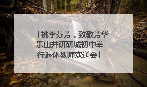 桃李芬芳，致敬芳华 乐山井研研城初中举行退休教师欢送会