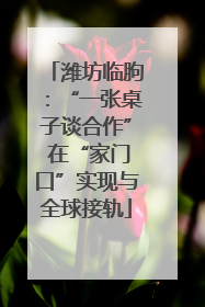 潍坊临朐：“一张桌子谈合作” 在“家门口”实现与全球接轨