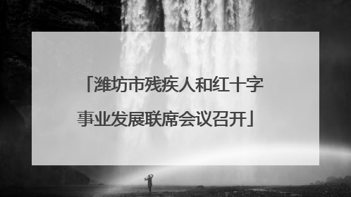 潍坊市残疾人和红十字事业发展联席会议召开