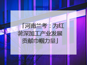 河南兰考：为红薯深加工产业发展贡献巾帼力量