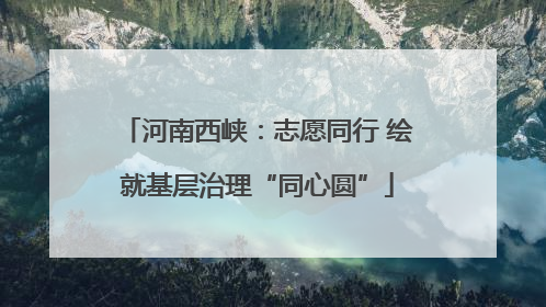 河南西峡：志愿同行 绘就基层治理“同心圆”