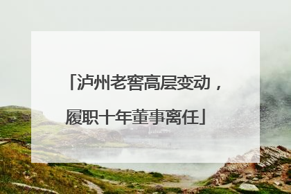 泸州老窖高层变动，履职十年董事离任