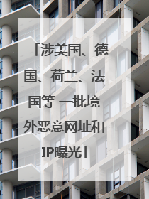 涉美国、德国、荷兰、法国等 一批境外恶意网址和IP曝光