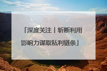 深度关注丨斩断利用影响力谋取私利链条