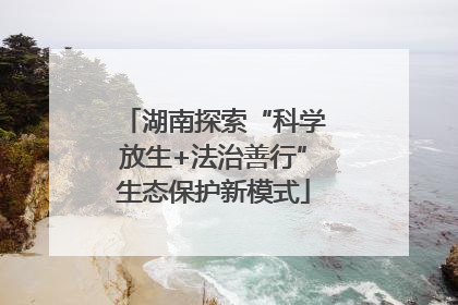 湖南探索“科学放生+法治善行”生态保护新模式