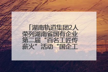湖南轨道集团2人荣列湖南省国有企业第二届“百名工匠传薪火”活动“国企工匠”人才宣传名单