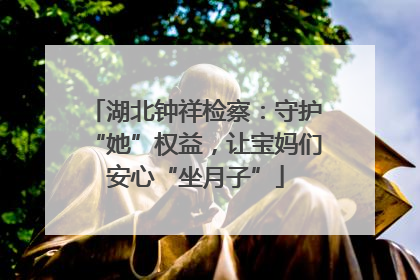 湖北钟祥检察：守护“她”权益，让宝妈们安心“坐月子”