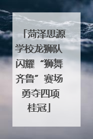 菏泽思源学校龙狮队闪耀“狮舞齐鲁”赛场 勇夺四项桂冠