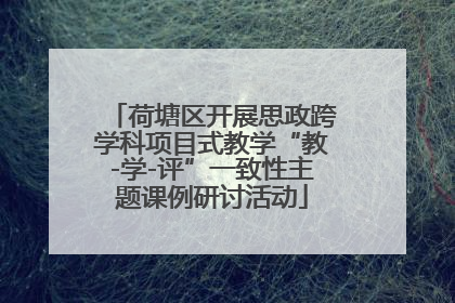 荷塘区开展思政跨学科项目式教学“教-学-评”一致性主题课例研讨活动