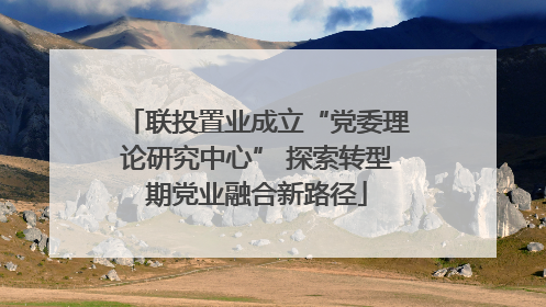 联投置业成立“党委理论研究中心” 探索转型期党业融合新路径