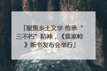 聚焦乡土文学 传承“三不朽”精神，《袁家岭》新书发布会举行