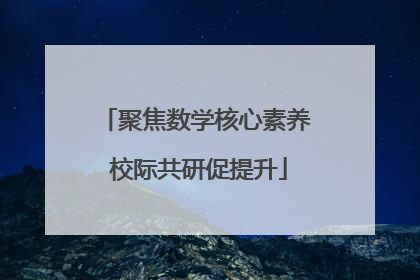 聚焦数学核心素养 校际共研促提升
