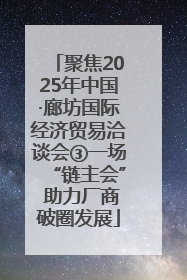 聚焦2025年中国·廊坊国际经济贸易洽谈会③一场“链主会” 助力厂商破圈发展