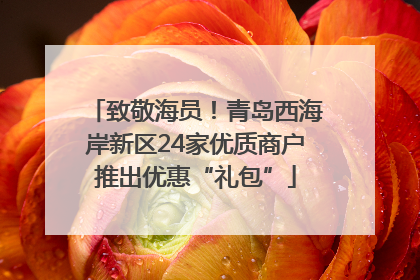 致敬海员！青岛西海岸新区24家优质商户推出优惠“礼包”