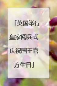 英国举行皇家阅兵式庆祝国王官方生日