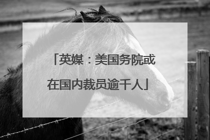 英媒：美国务院或在国内裁员逾千人