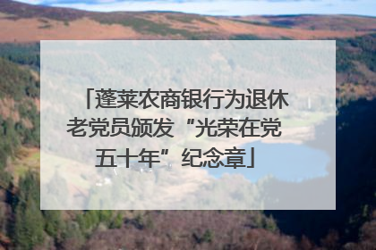 蓬莱农商银行为退休老党员颁发“光荣在党五十年”纪念章