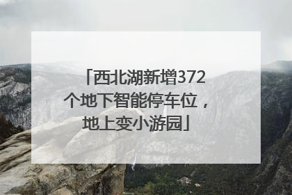 西北湖新增372个地下智能停车位，地上变小游园
