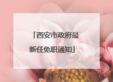 西安市政府最新任免职通知