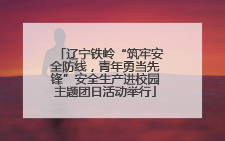 辽宁铁岭“筑牢安全防线，青年勇当先锋”安全生产进校园主题团日活动举行