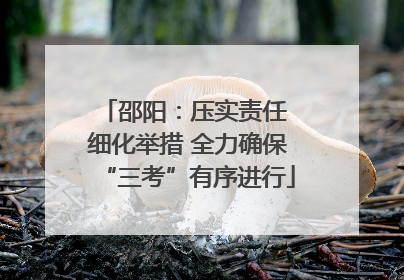 邵阳：压实责任 细化举措 全力确保“三考”有序进行